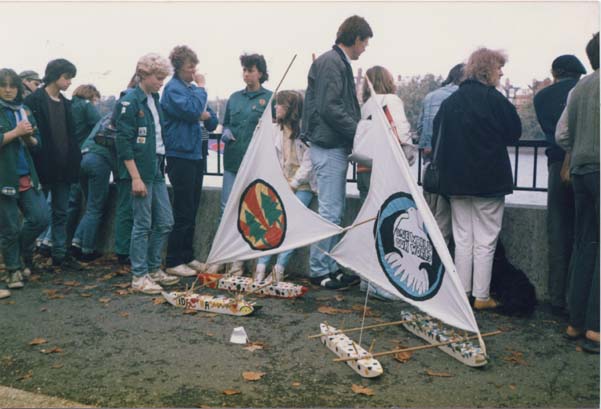 'Peace Rafts Battersea'. 1984