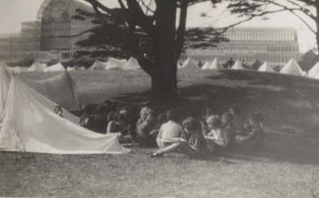 Camping at Crystal Palace 1934