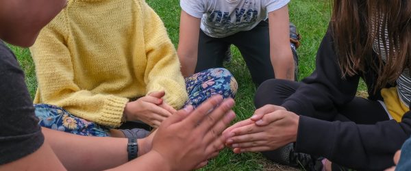 Children playing a clapping game
