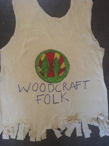 The back of the shirt is decorated 