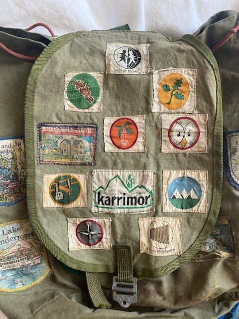 Rucksack with badges