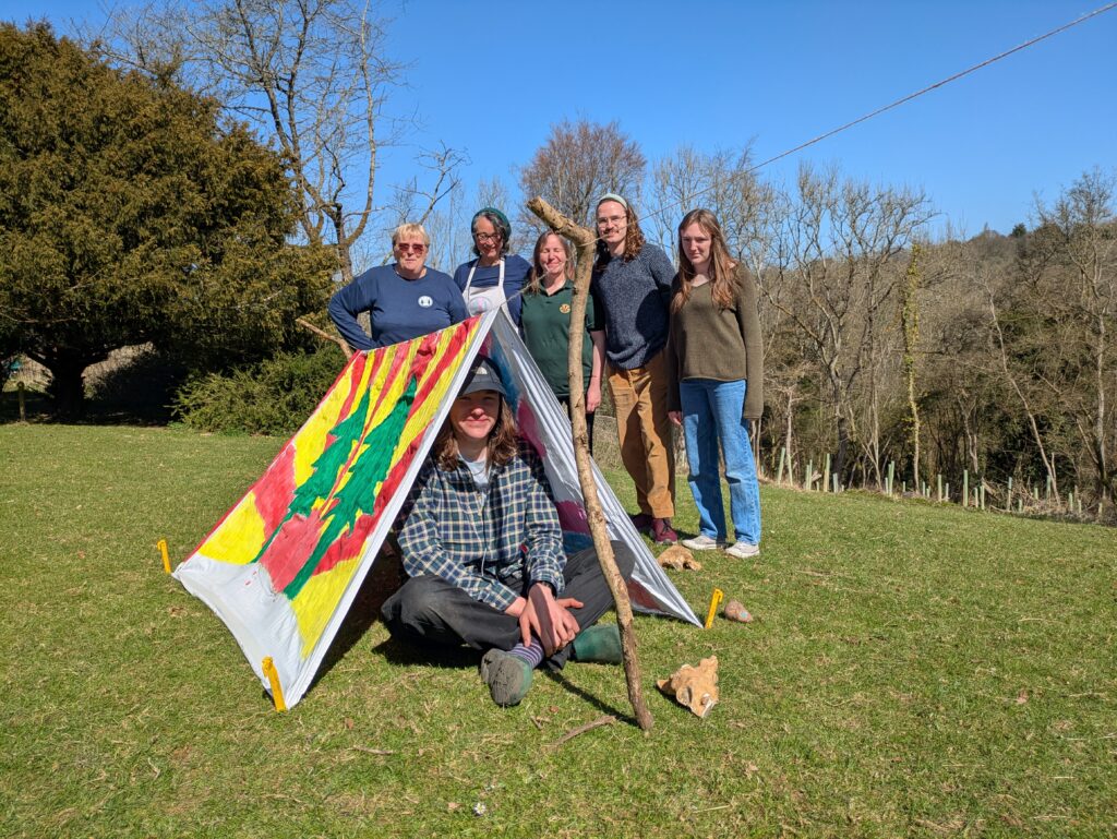 Homemade decorated tent at Cudham