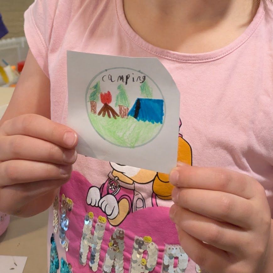 Camping badge design