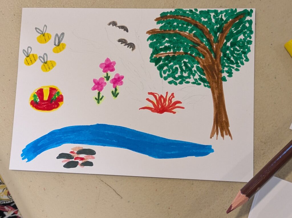 Bees, bats, flowers, nature, trees and rivers