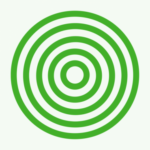 Concentric green and white circles - green influencers logo