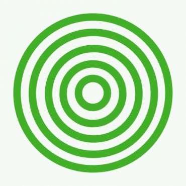Concentric green and white circles - green influencers logo